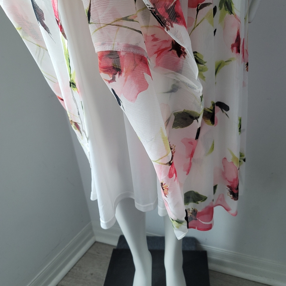 NWT Tommy Hilfiger Floral Chiffon Dress Sz 2 - Picture 8 of 15